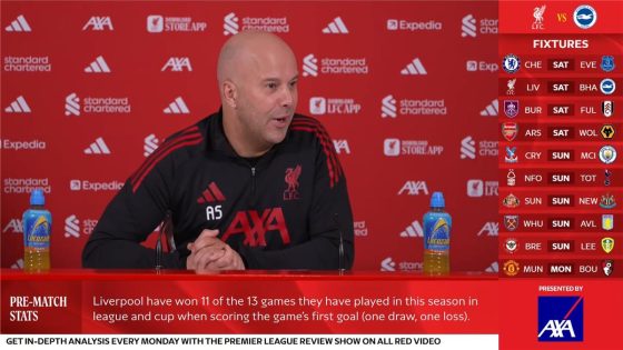 في الكورة : سلوت يحسم موقف أليسون وثلاثي ليفربول من المشاركة أمام برايتون.. ويعلق على تراجع النتائج في آنفيلد