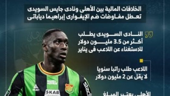 في الكورة : شروط جايس ومطالب دياباتي تهدد مفاوضات الأهلي لضمه فى يناير.. إنفوجراف