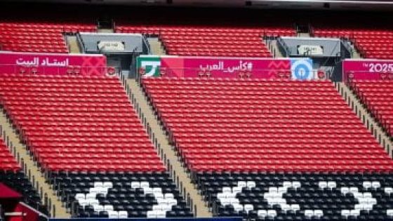 في الكورة : استاد البيت جاهز لمواجهة مصر والأردن غدًا فى كأس العرب.. صور