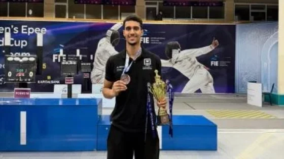 في الكورة : إسلام أسامة يحصد برونزية كأس العالم للناشئين لسيف المبارزة بأوزبكستان