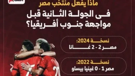 في الكورة : المنتخب لا يعرف الخسارة فى الجولة الثانية قبل مواجهة جنوب أفريقيا.. إنفوجراف