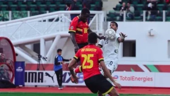 في الكورة : زيزو يهدد مرمى أنجولا بتصويبة قوية فى الدقيقة 59