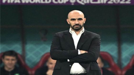 في الكورة : وليد الركراكي: أيوب الكعبي كان يعمل نجارا.. وأراه نموذج للشباب المغربي